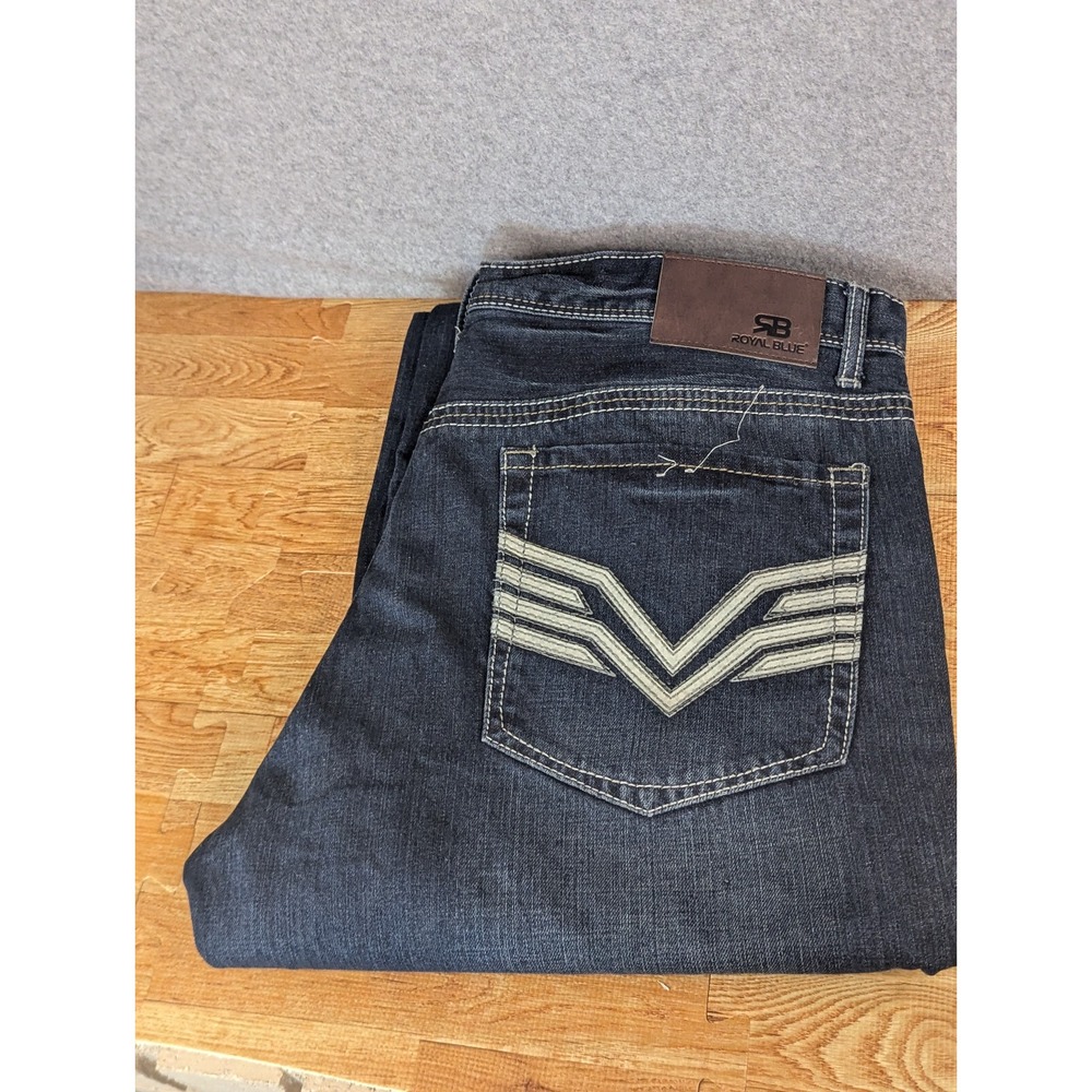 Royal Premium Denim Jeans Men's Size 40x34 Blue jeans Cotton
